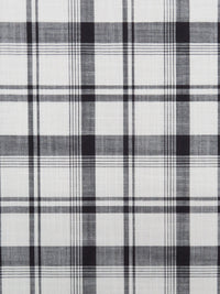Eggshell/Black Cotton/Rayon Yarn-Dyed Plaid Shirting 60W