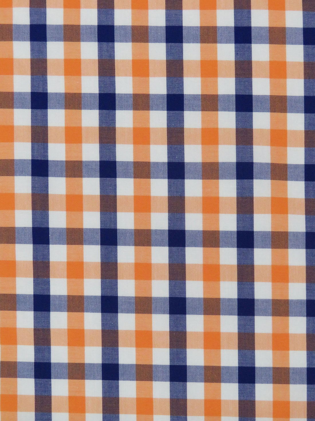 Sharp Cheddar/Dark Blueberry/White 100% Cotton Check Plaid Shirting 56W