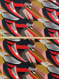 Cadmium Red/Black/Sunglow/Multi Polyester/Lycra Abstract Multi Print FTY Knit 58W