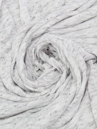 Heathered White/Bright Gray Polyester/Lycra Slubbed Sweater Knit 58W