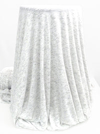 Heathered White/Bright Gray Polyester/Lycra Slubbed Sweater Knit 58W