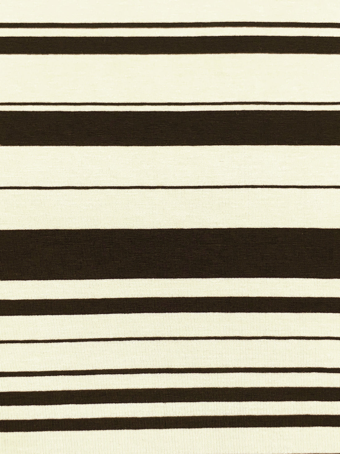 Dark Brown/Alabaster Rayon/Lycra Horizontal Stripe Jersey Knit 58W