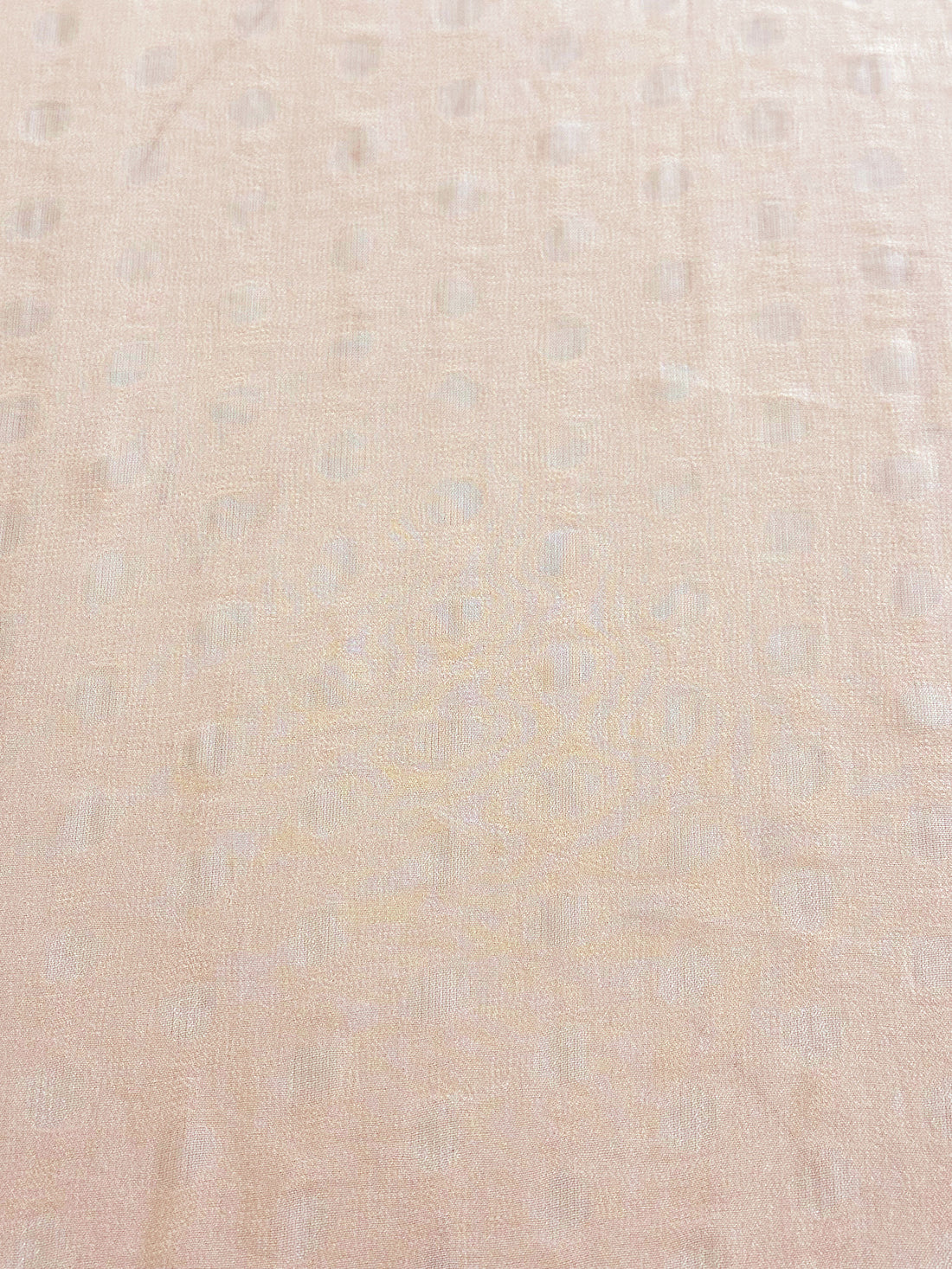 Apricot 100% Polyester Jacquard Dot Crepe Chiffon 58W