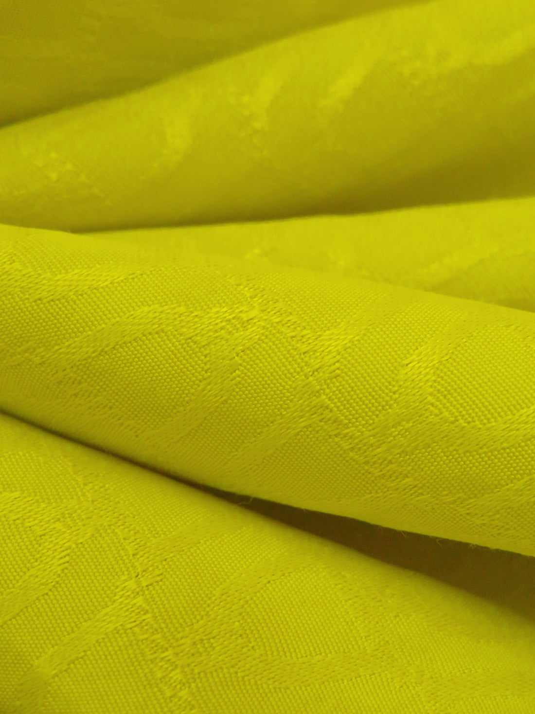 Bright Lemon Yellow 100% Rayon Bells Weave Jacquard Blouseweight Woven - NY Designer - 60W