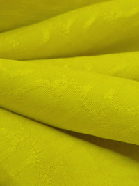Bright Lemon Yellow 100% Rayon Bells Weave Jacquard Blouseweight Woven - NY Designer - 60W