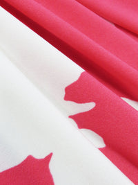 Paradise Pink/White Polyester/Lycra Floral Silhouette Print ITY Knit - NY Designer - 56W