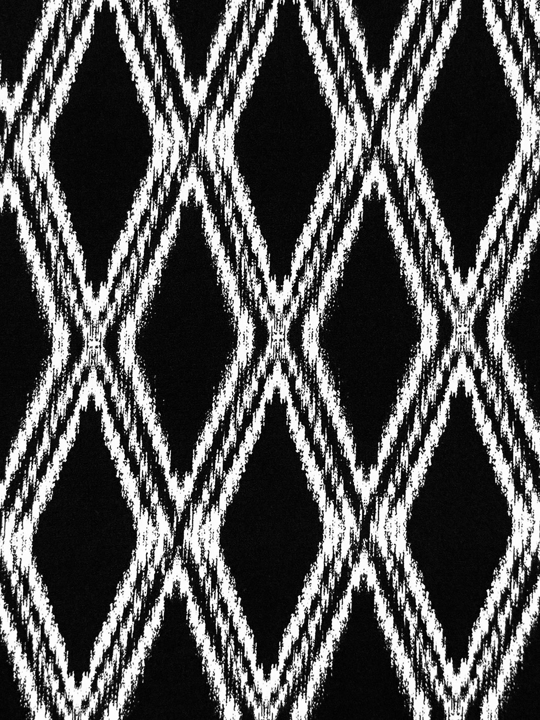 Black/White Polyester/Lycra Rugged Diamond Print ITY Knit - NY Designer - 56W