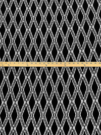 Black/White Polyester/Lycra Rugged Diamond Print ITY Knit - NY Designer - 56W