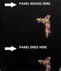 SOLD BY THE PANEL ONLY - Black/Bitter Lime/Cornflower/Multi Polyester/Lycra Floral Print ITY Knit - NY Designer - 56W