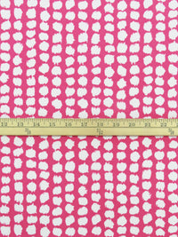 Hot Rose Pink/White Polyester/Lycra Paint Blotches Print ITY Knit - NY Designer - 56W