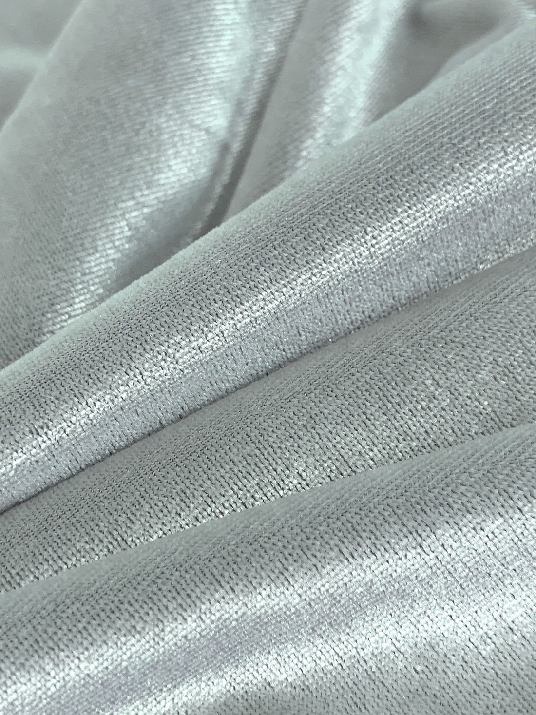 Silver Sand Polyester/Lycra Stretch Velvet Knit - NY Designer - 52W
