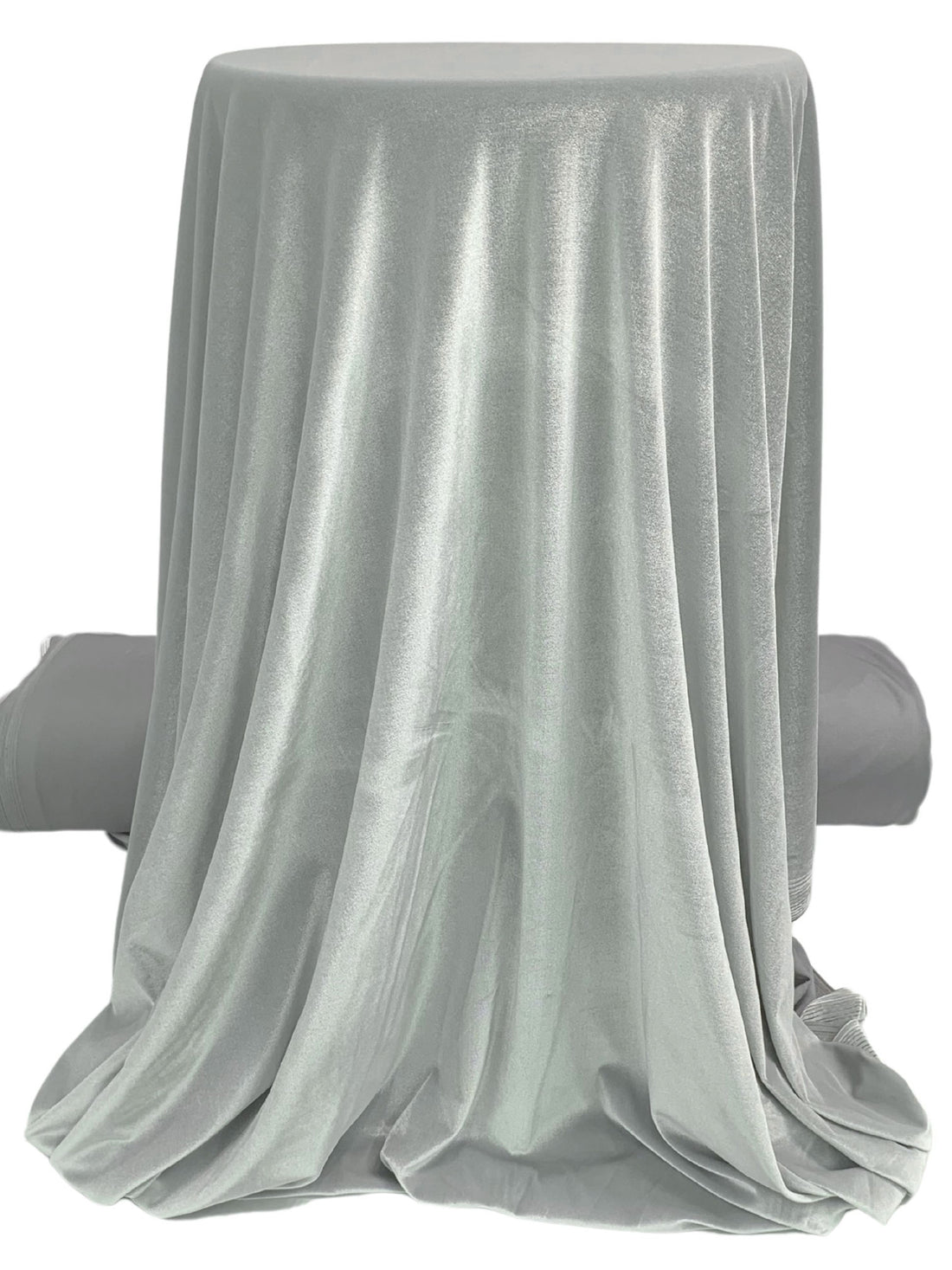 Silver Sand Polyester/Lycra Stretch Velvet Knit - NY Designer - 52W