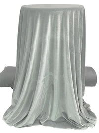 Silver Sand Polyester/Lycra Stretch Velvet Knit - NY Designer - 52W