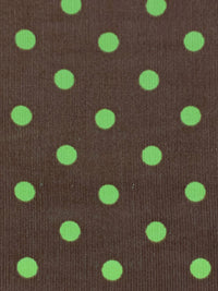 Brown/Green 100% Cotton Polka Dot Print Pinwale Corduroy Shirting 41W