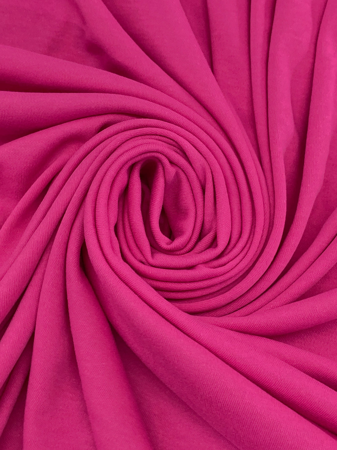 Fuchsia Rose Pink 100% Polyester Interlock Knit 62W