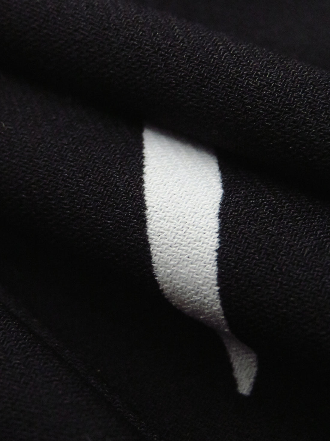 SOLD BY THE PANEL ONLY - Ink Black/Snow White Polyester/Lycra Large Abstract Leaf Print ITY Knit - NY Designer - 60W