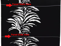 SOLD BY THE PANEL ONLY - Ink Black/Snow White Polyester/Lycra Large Abstract Leaf Print ITY Knit - NY Designer - 60W