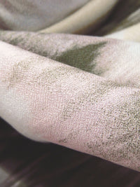 White/Dark Army Green/Ballet Pink/Multi 100% Rayon Horizontal Tie-Dye Stripe Print Crepe Challis 58W