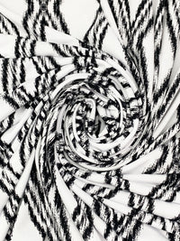 White/Black Polyester/Lycra Rugged Diamond Print ITY Knit - NY Designer - 56W