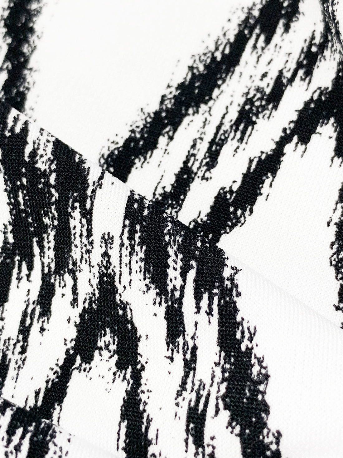 White/Black Polyester/Lycra Rugged Diamond Print ITY Knit - NY Designer - 56W