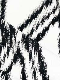 White/Black Polyester/Lycra Rugged Diamond Print ITY Knit - NY Designer - 56W