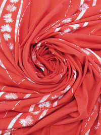 SOLD BY THE PANEL ONLY - Strawberry Red/White Polyester/Lycra Novelty Pattern Piece ITY Knit - NY Designer - 58W