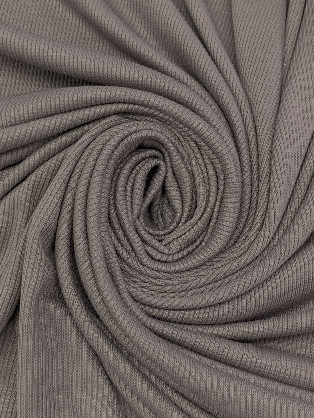 Middle Gray Rayon/Spandex Brushed Rib Knit 50W