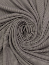 Middle Gray Rayon/Spandex Brushed Rib Knit 50W
