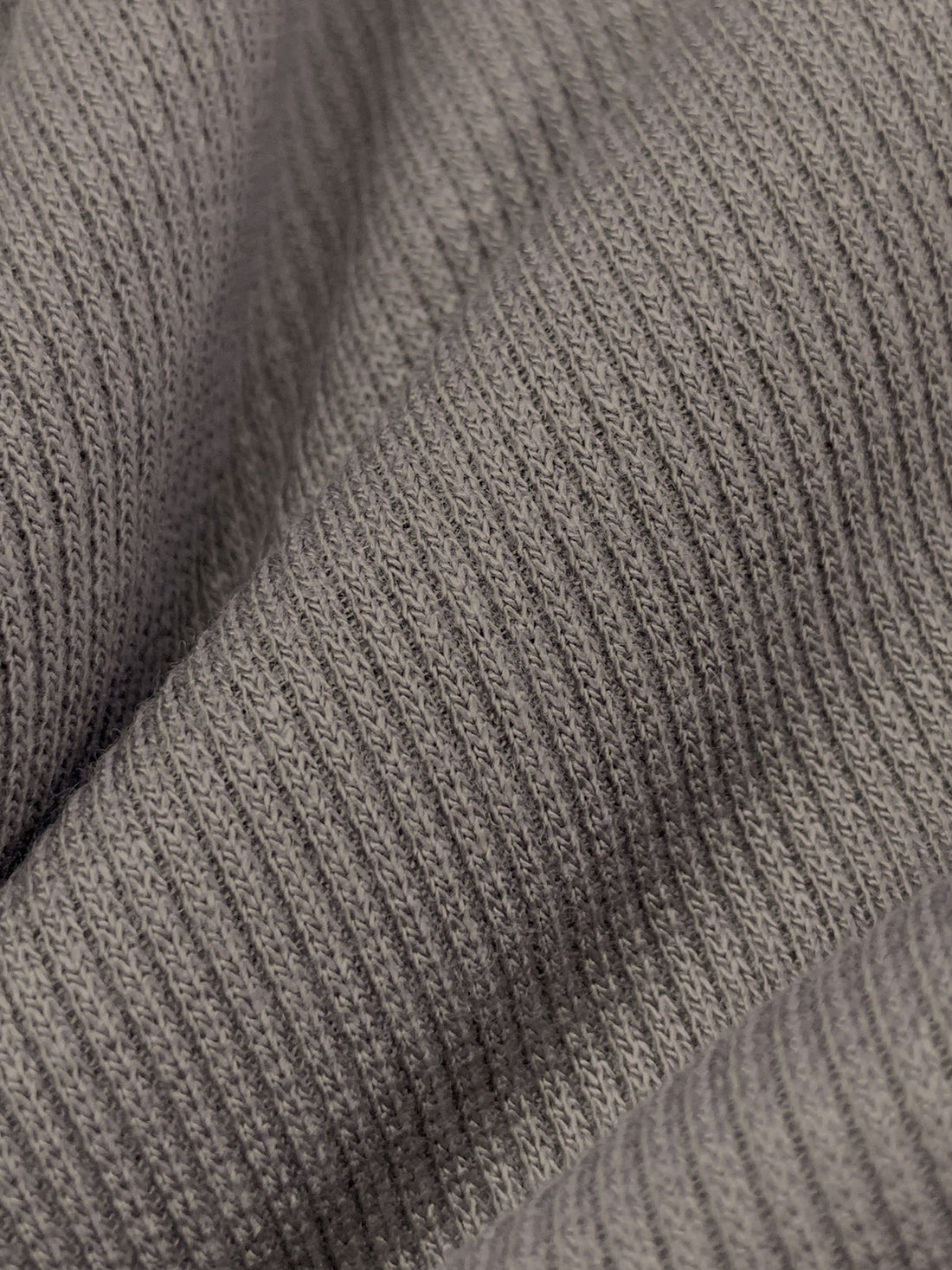 Middle Gray Rayon/Spandex Brushed Rib Knit 50W