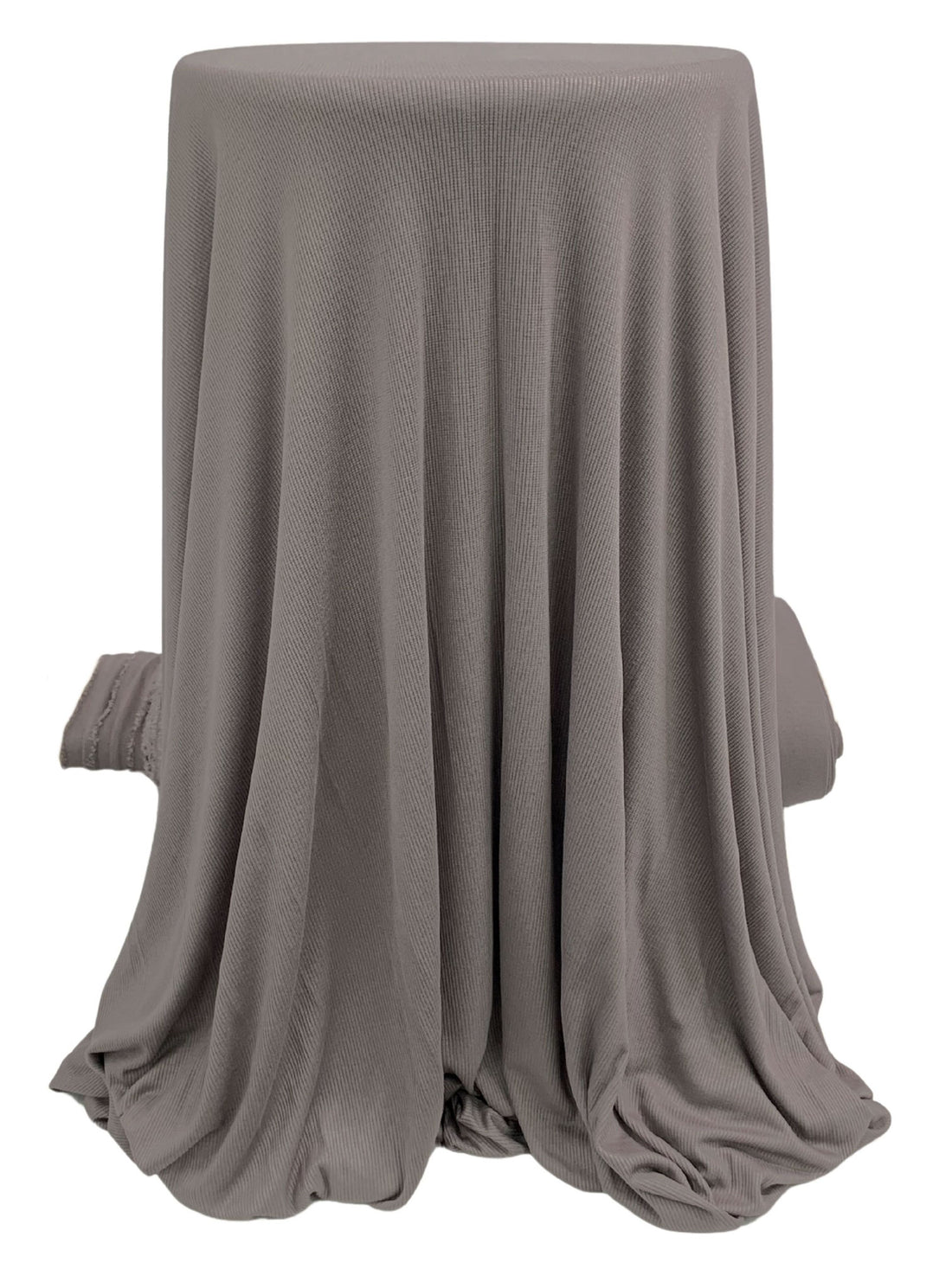 Middle Gray Rayon/Spandex Brushed Rib Knit 50W