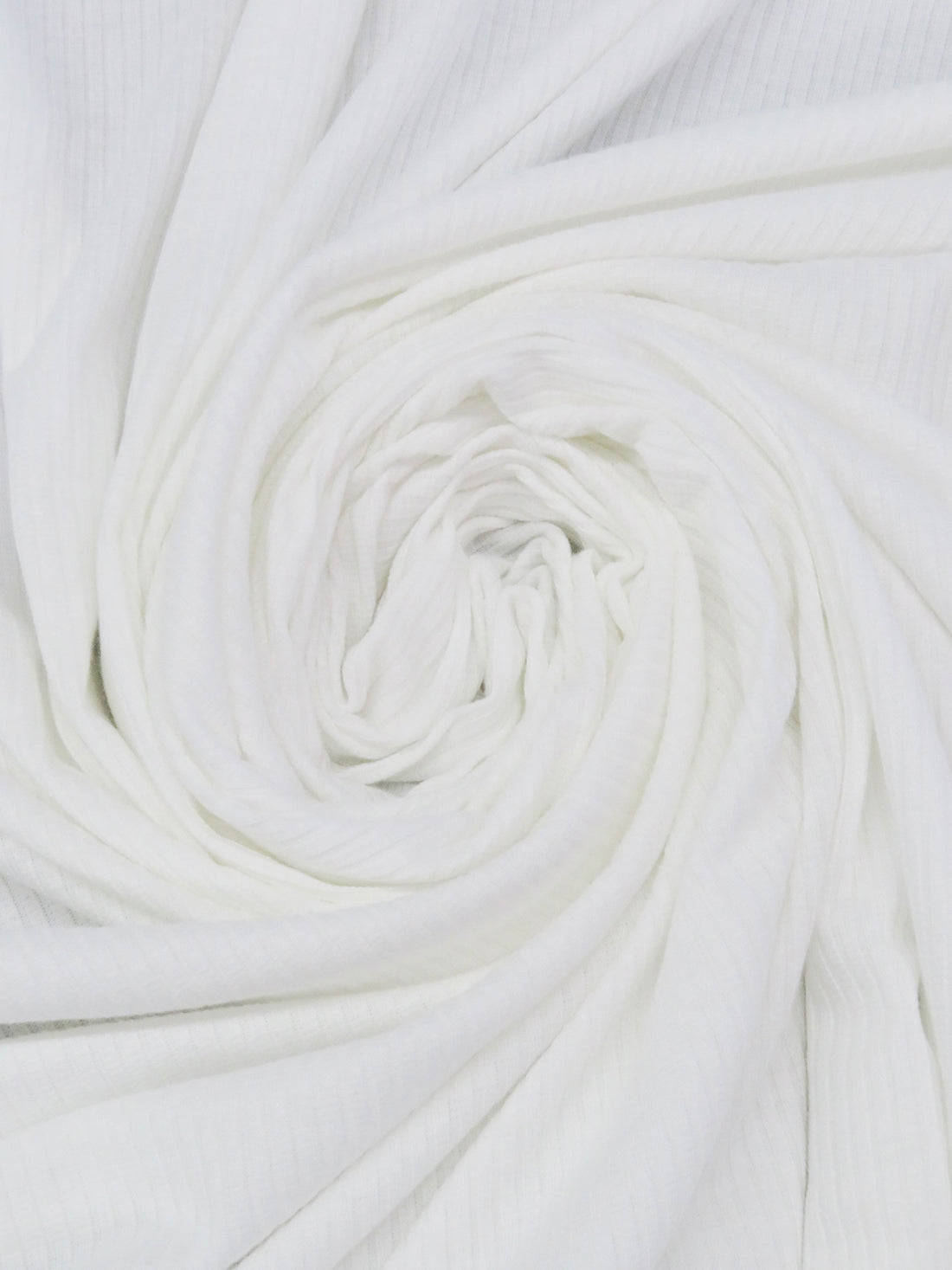 White Polyester/Lycra Rib Knit 46W