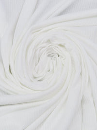 White Polyester/Lycra Rib Knit 46W