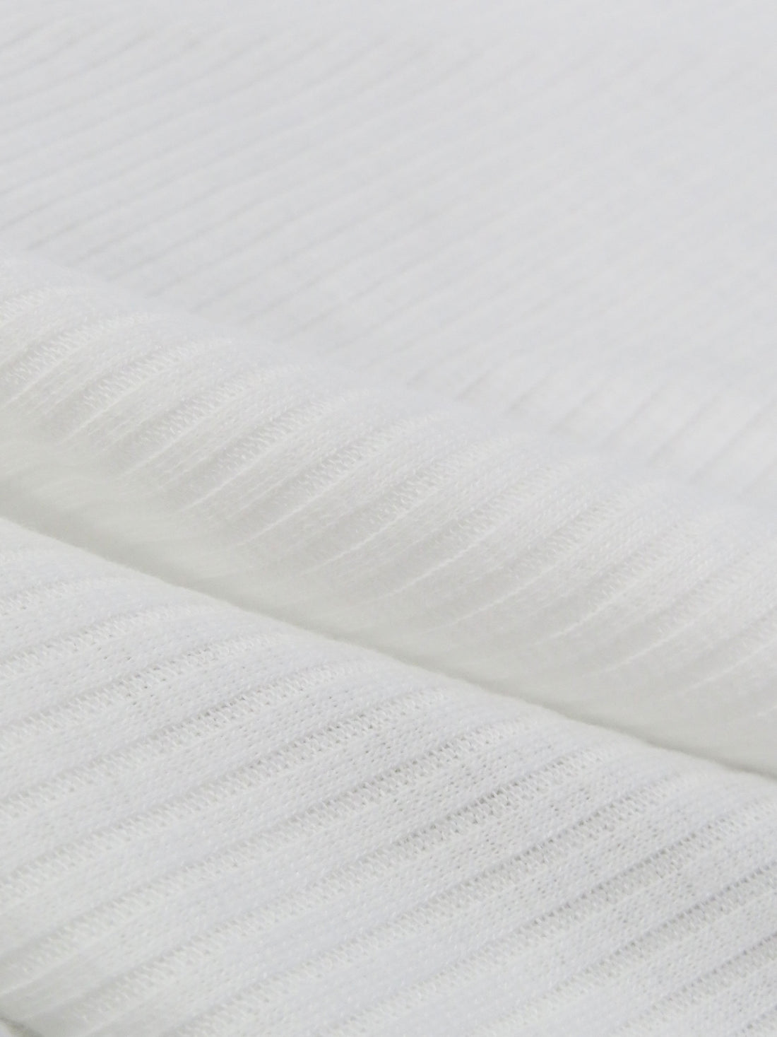 White Polyester/Lycra Rib Knit 46W
