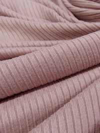 Dusty Rose Polyester/Rayon/Lycra Brushed Rib Knit 54W