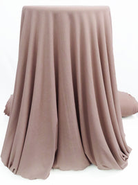 Dusty Rose Polyester/Rayon/Lycra Brushed Rib Knit 54W