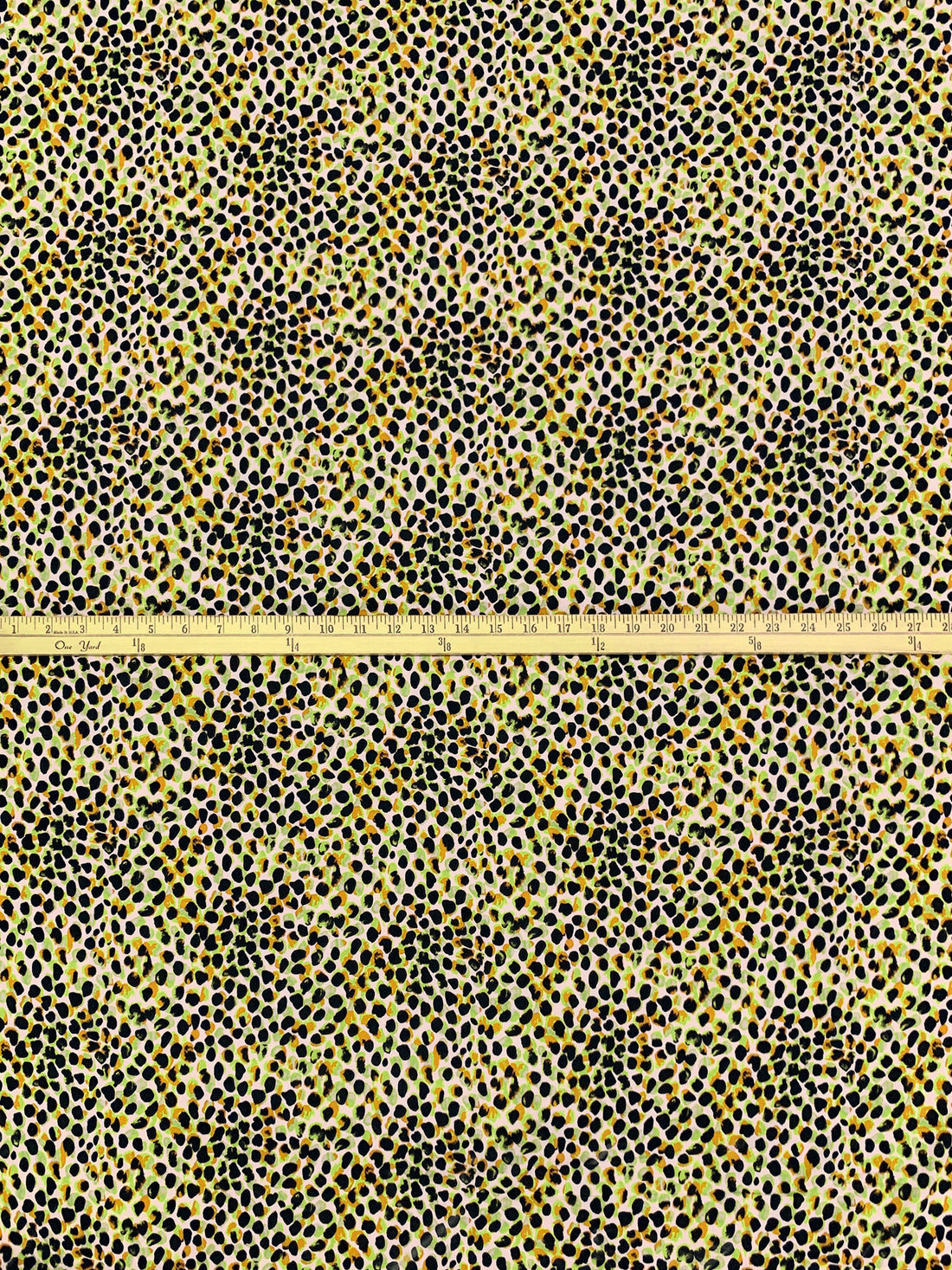 Bitter Green/Tangerine/Muted Taffy Pink/Multi Polyester/Lycra Animal Print Peachskin Blouse Weight Woven 58W