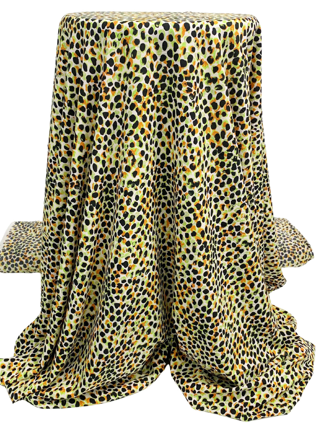 Bitter Green/Tangerine/Muted Taffy Pink/Multi Polyester/Lycra Animal Print Peachskin Blouse Weight Woven 58W