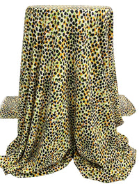 Bitter Green/Tangerine/Muted Taffy Pink/Multi Polyester/Lycra Animal Print Peachskin Blouse Weight Woven 58W