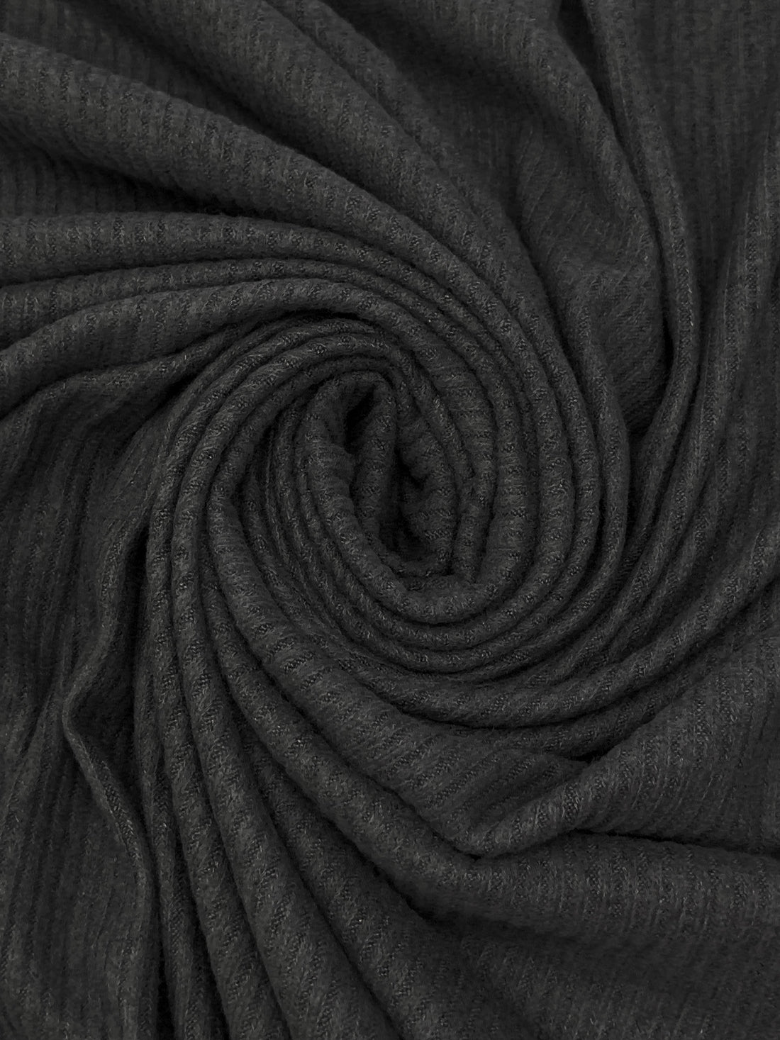Charcoal Gray Polyester/Lycra Brushed Rib Knit 56W