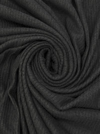 Charcoal Gray Polyester/Lycra Brushed Rib Knit 56W
