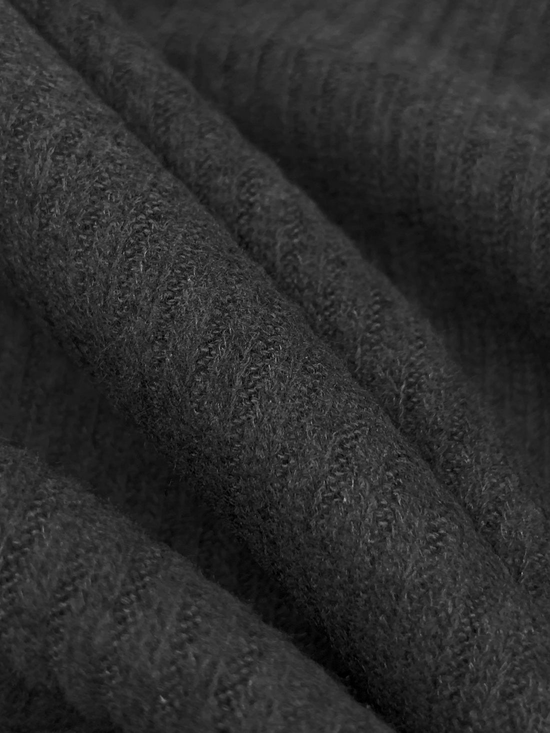 Charcoal Gray Polyester/Lycra Brushed Rib Knit 56W