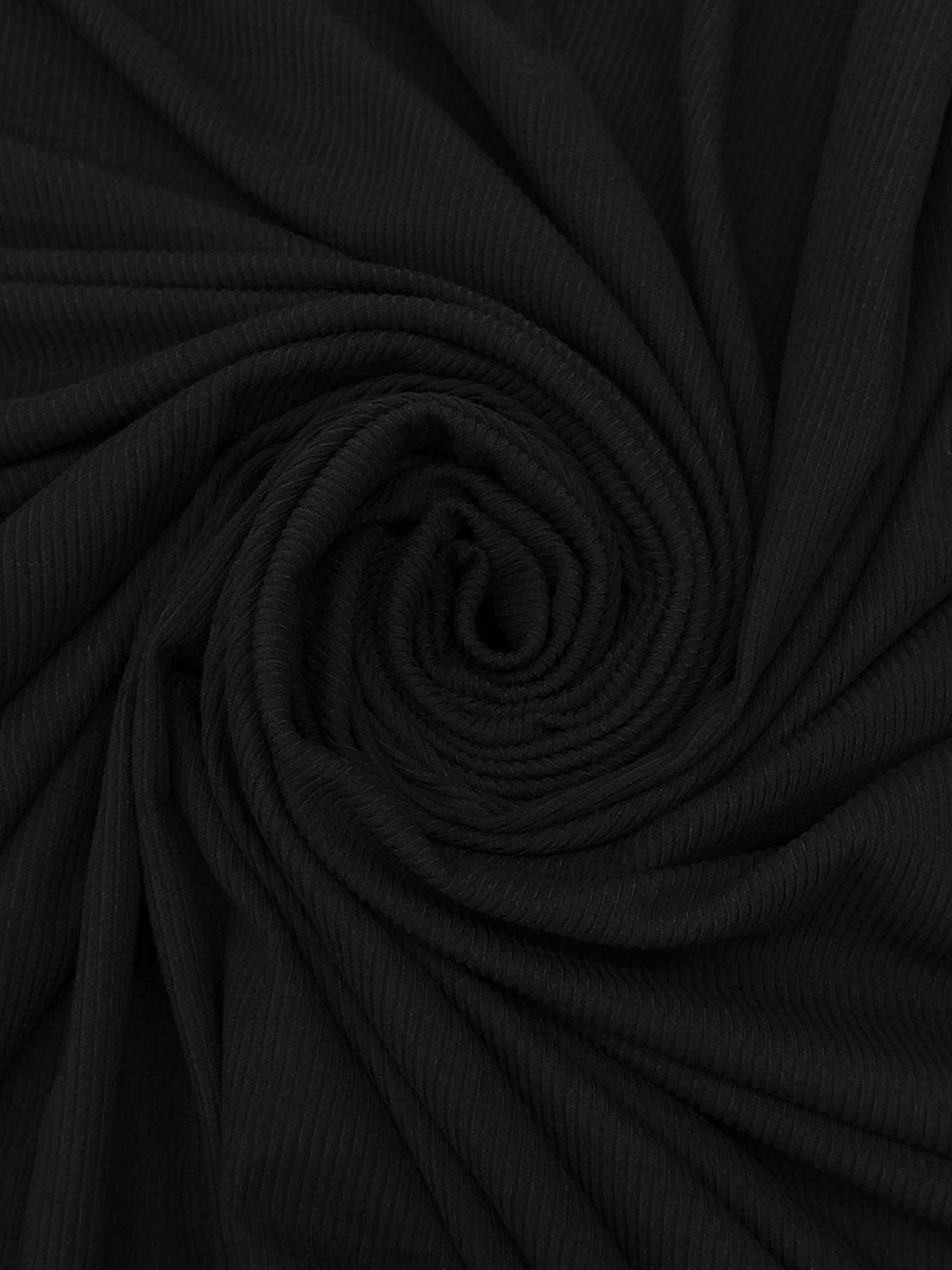 Black Polyester/Lycra Rib Knit 58W