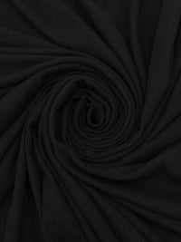 Black Polyester/Lycra Rib Knit 58W