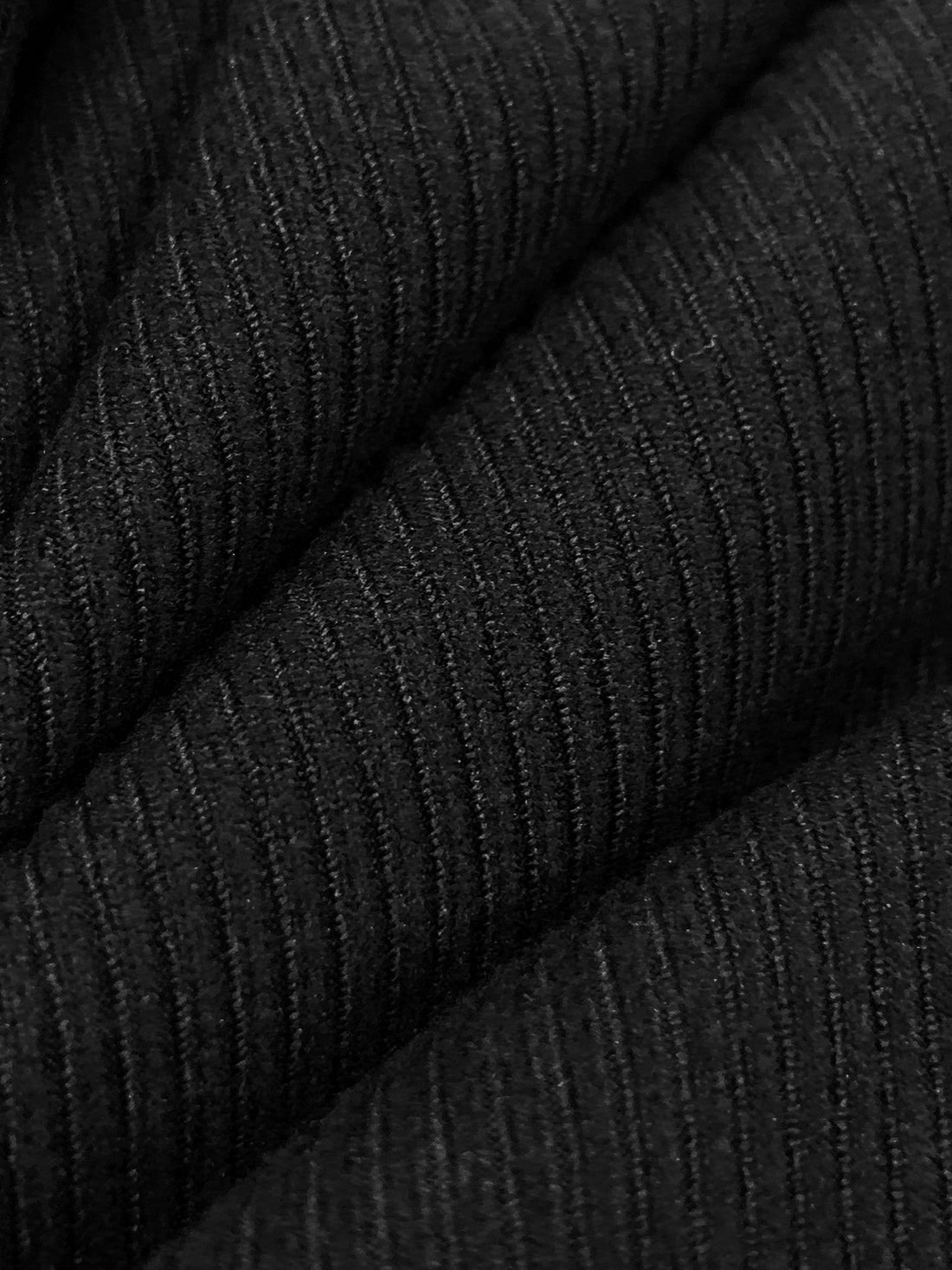 Black Polyester/Lycra Rib Knit 58W