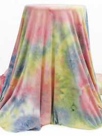 Parmesan Yellow/Amaranth Pink/Cerulean Frost/Multi Polyester/Lycra Tie-Dyed Double Brushed Knit 58W
