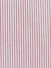 White/Rose Red Cotton/Polyester Vertical Stripe Weave Denim Twill 50W