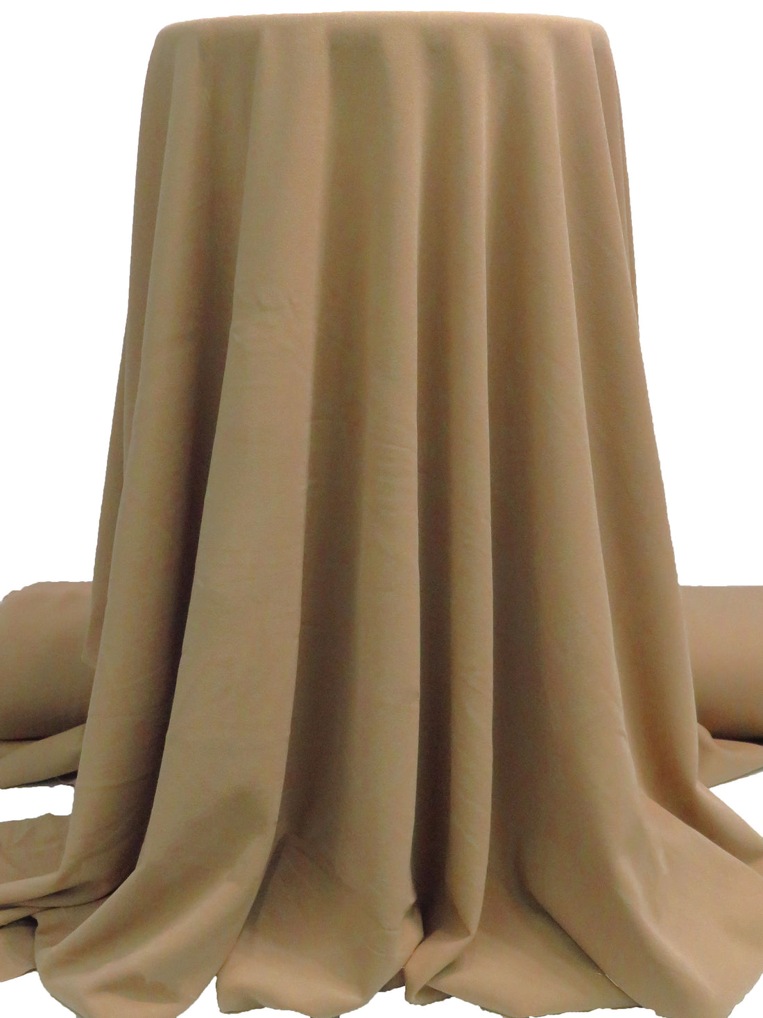 Pale Brown Polyester/Lycra Crepe Knit 58W