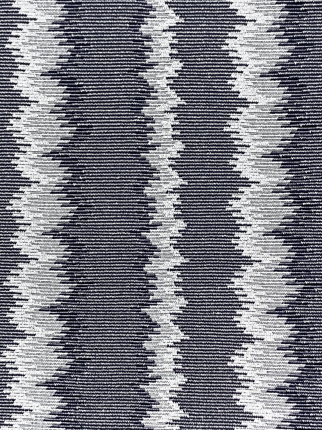 Navy/Metallic Silver Polyester/Metallic/Lycra Jagged Vertical Stripe Novelty Knit 58W