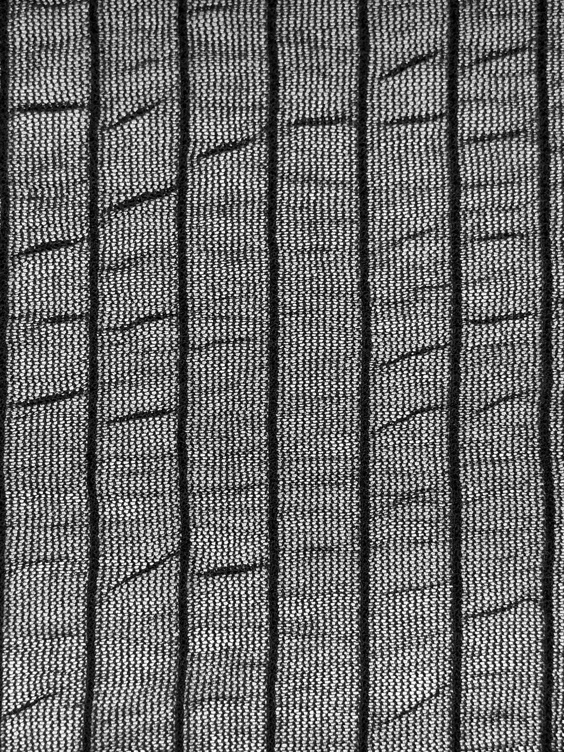 Black Polyester/Lycra Vertical Stripe Weave Crinkle Netting 54W