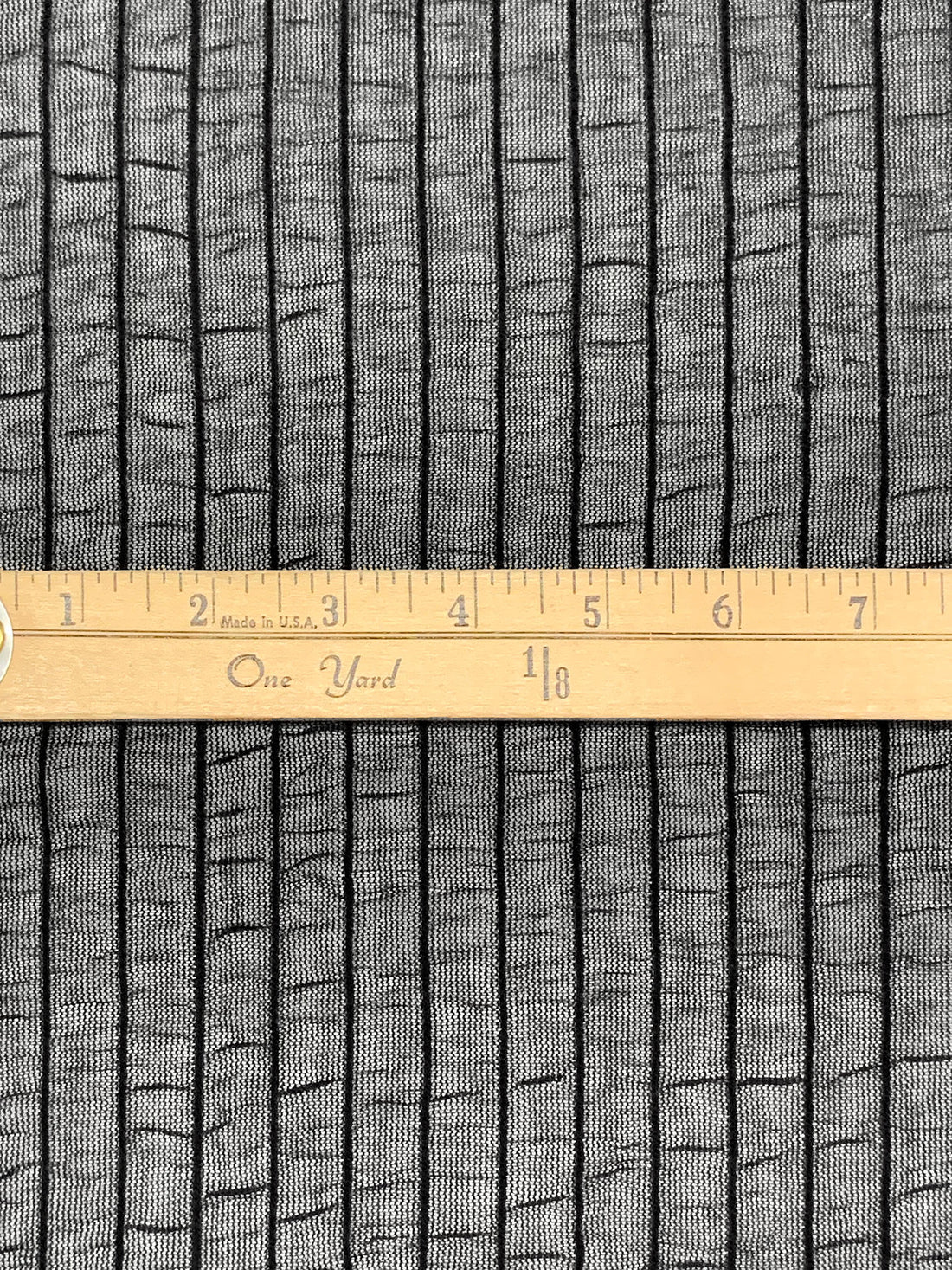 Black Polyester/Lycra Vertical Stripe Weave Crinkle Netting 54W